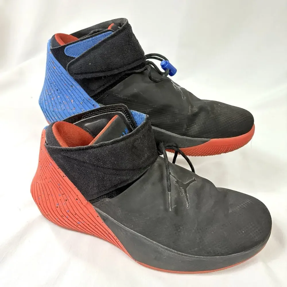 Nike Air Jordan Why Not Zer0.1 Men's Sz 10 Black Blue Orange Hi Top Shoes